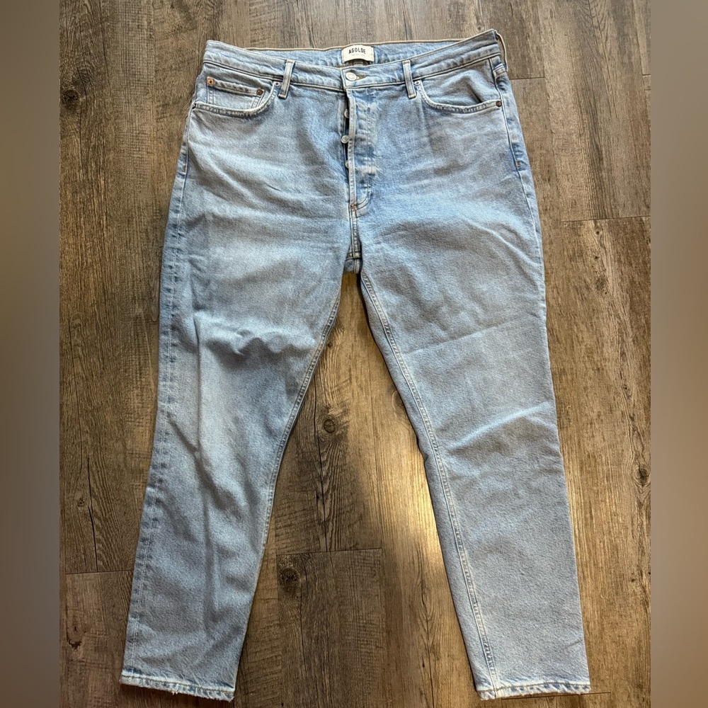 AGolde NICO HIGH RISE SLIM JEAN IN CLIFFSIDE